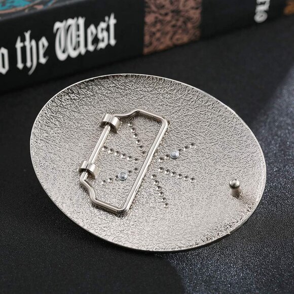 Men's Western Belt Buckle Initial Letter P Cowboy Rodeo Gold Large Belt Buckle - Picture 3 of 5